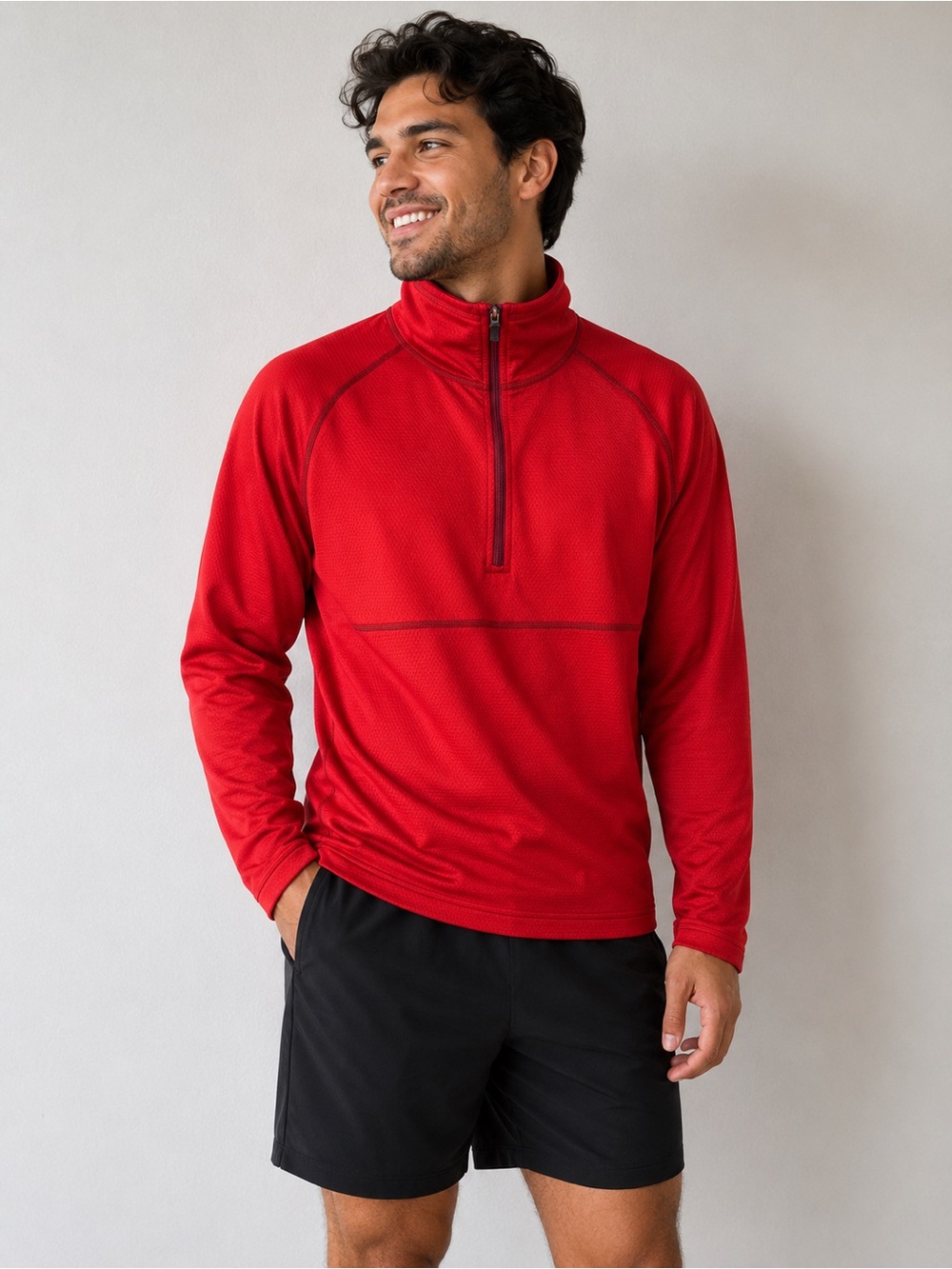 REI Red Half-Zip Performance Jacket Men’s Medium